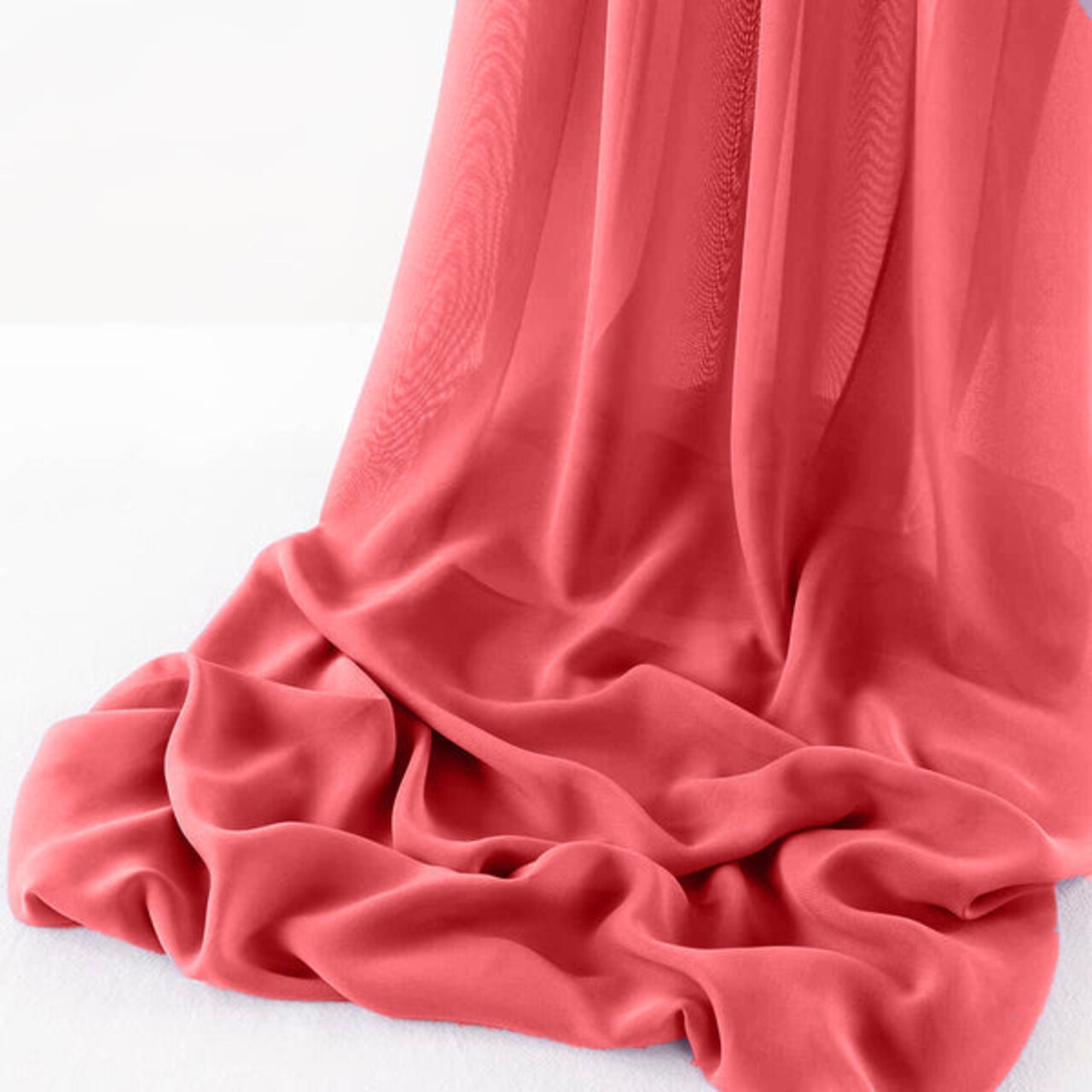 1 Yard Wool Dobby Chiffon Fabric Sheer Lightweight Draping Wedding Party Backdrops 58" Width